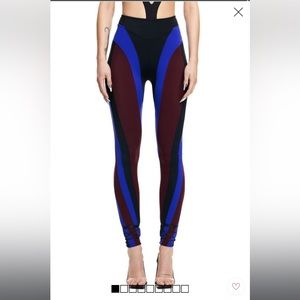 MUGLER Spiral-paneled Jersey Leggings